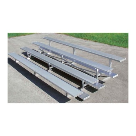 Gt Grandstands By Ultraplay 4 Row Universal Low Rise Tip N Roll Aluminum Bleacher, 7-1/2' Long, Double Footboard TR-0407.5ALRPRF